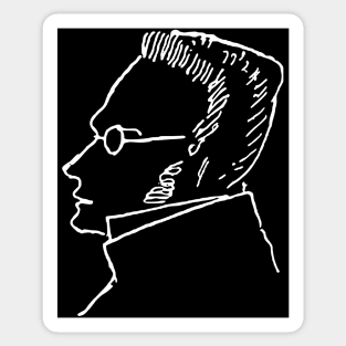 Max Stirner Sketch - Philosopher, Egoist, Anarchist Sticker